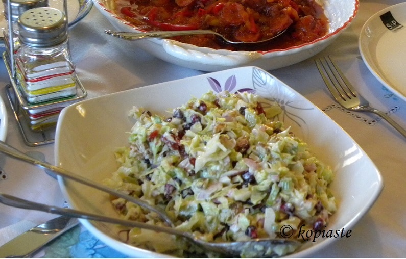 Lahanosalata (Cabbage salad) with Pomegranate The best salad I have