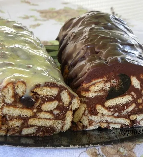 Κορμός Σοκολάτας (μωσαϊκό), με μπισκότα