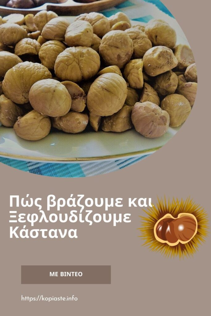 Κολάζ πώς βράζουμε και ξεφλουδίζουμε κάστανα εικόνα