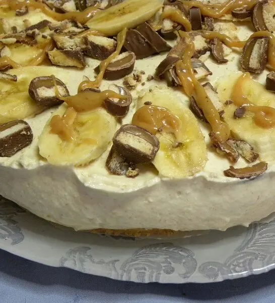Twix Τσίζκεϊκ Μπανόφι (banoffee) με Γιαούρτι και Ντούλτσε ντε Λέχε