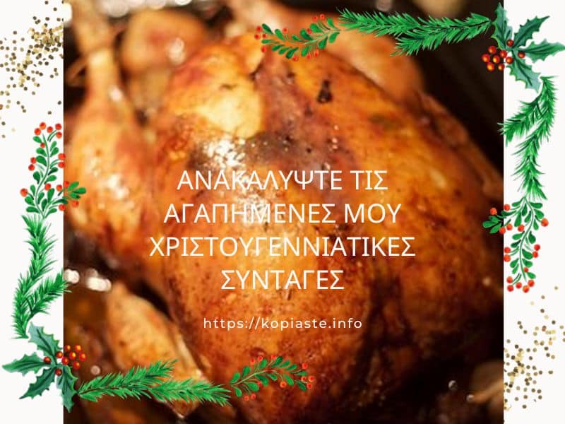 Κολάζ Γαλοπούλα εορταστική εικόνα