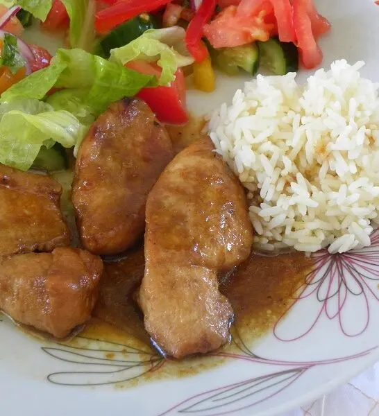 Κοτόπουλο Τεριάκι (Teriyaki) με Μανιτάρια ή Πορτοκάλι