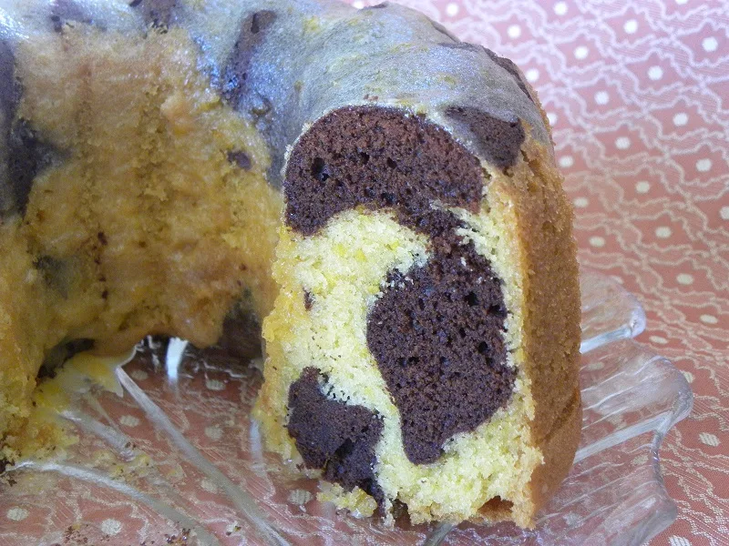 Κέικ Μαρμπρέ Σοκολάτας γε γλάσο βερίκοκου εικόνα