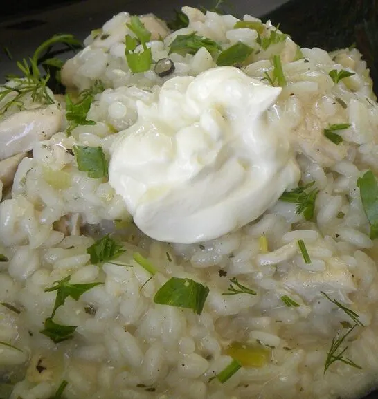 Κοτόπουλο Ριζότο με Εστραγκόν αλά-Ελληνικά