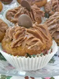 Μάφινς γλυκοκολοκύθας με βουτυρώκρεμα χαρουπιού φωτογραφία