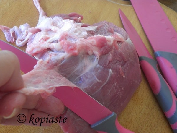 fat removed from veal