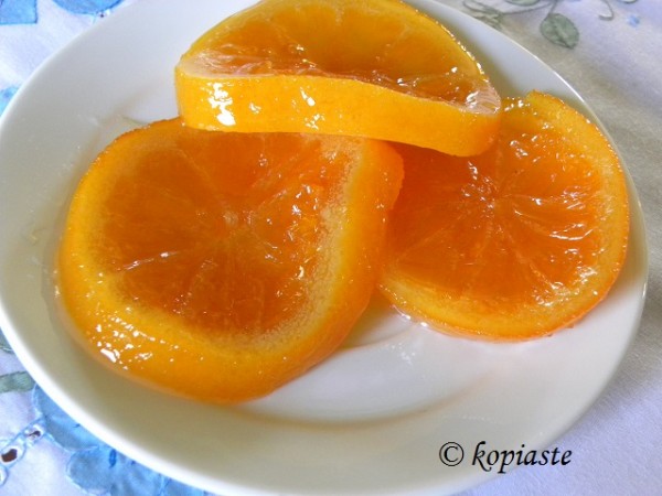 Orange fruit preserve