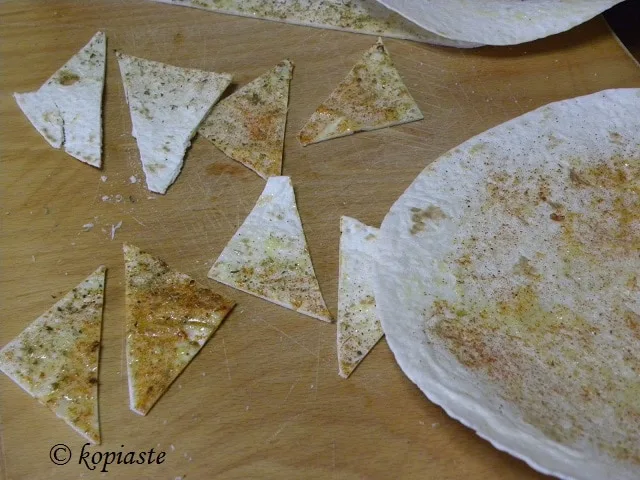 cutting tortillas