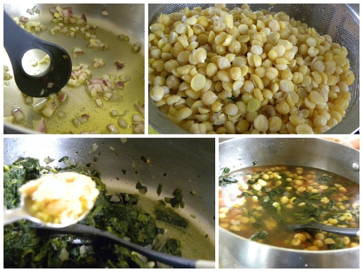 Chickpeas with Spinach collage