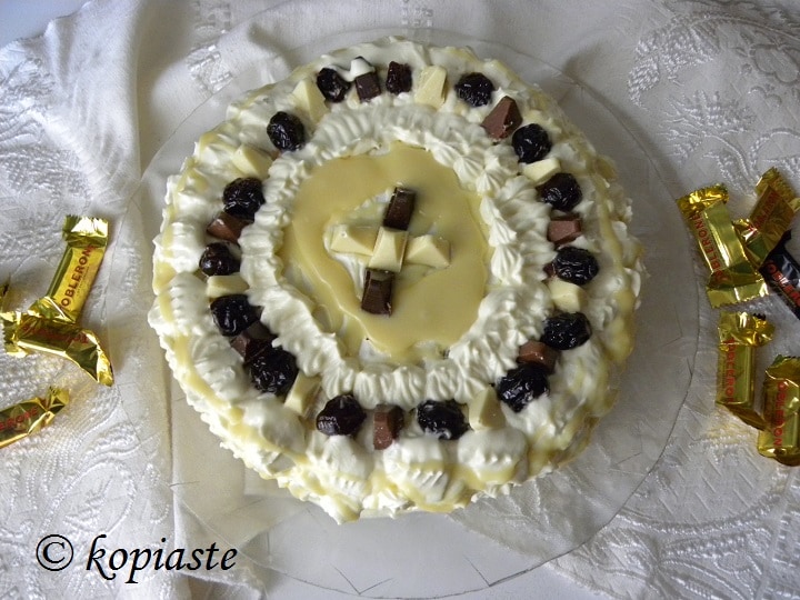 Toblerone Cake with White Chocolate and Cream Cheese2