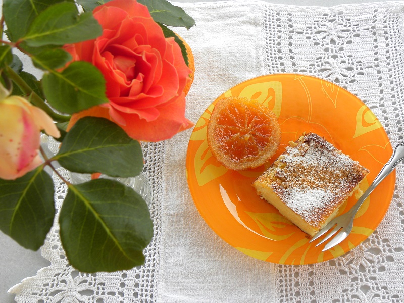 Γαλατόπιτα με τριαντάφυλλο και πορτοκάλι εικόνα