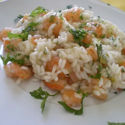 ριζότο με γαρίδες εικόνα