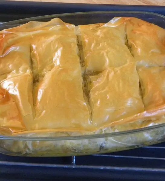 Πίτα με Κολοκυθολούλουδα και Μέντα