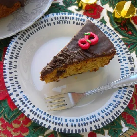 Σοκολατένιο Κέικ Αμυγδάλου και Βατόμουρου εικόνα