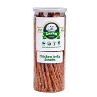 Lucky Premium Treats Natural Chicken Jerky Straws Dog Treats by