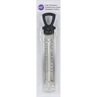 Wilton Candy Thermometer, Ideal for Precisely Measuring Temperature of Hard Candy, Nougat, or Fudge Mixtures, Clamps to Side of Pan for Accurate Readings, Metal (14.7" Long)