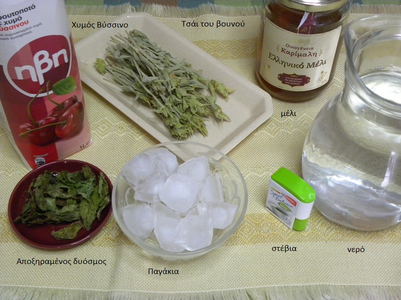 Υλικά για παγωμένο τσάι του βουνού εικόνα
