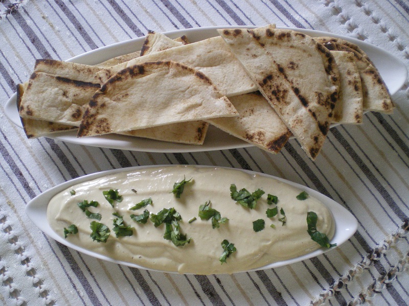 Tahini served with Cypriot Pita image