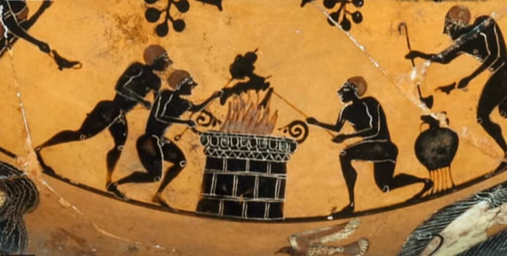 Ancient Greeks cooking ovelias image