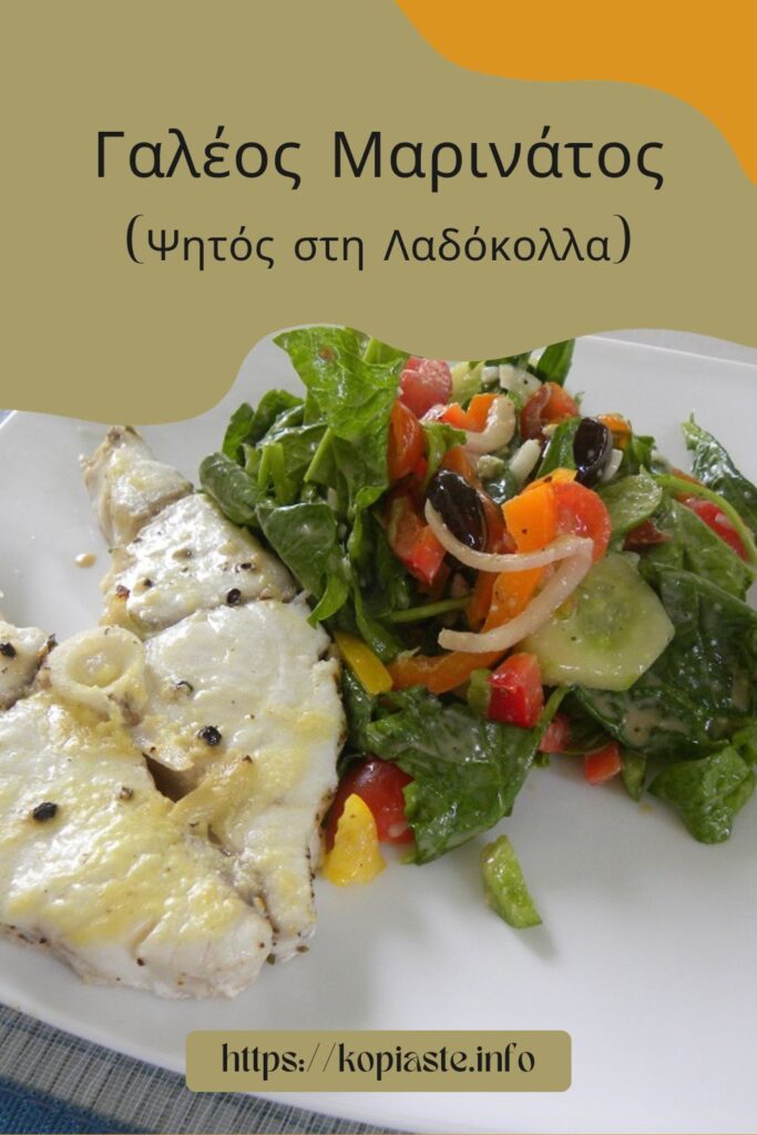 Κολάζ Γαλέος Μαρινάτος, ψητός στη Λαδόκολλα εικόνα
