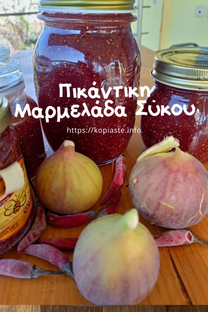 Κολάζ Πικάντικη Μαρμελάδα Σύκου εικόνα